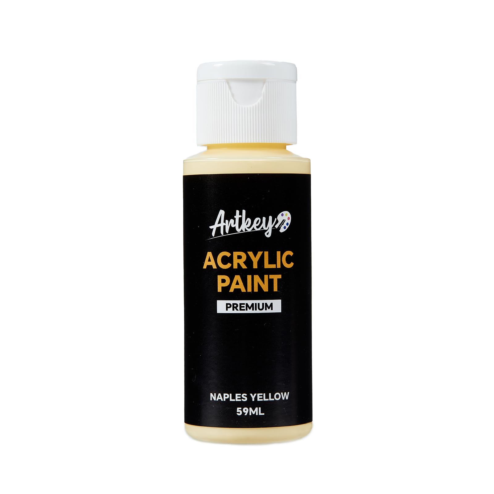 Artkey Acrylic Paint Set, 24 Colors 2 oz/59 ml Acrylic Paint Kit for Professional Artists & Beginners – Craft & Art Supplies for Canvas, Wood, Fabric, Rock, Leather, Ceramic, Glass, Easter Egg